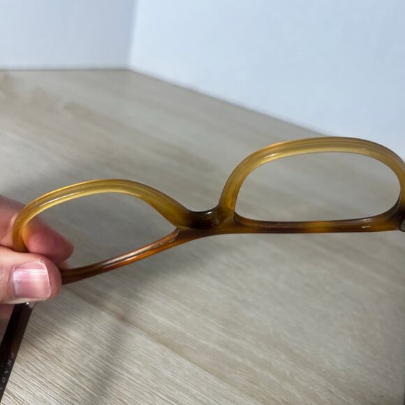 Prada VPR17R TKU-1O1 Eyeglasses Brown Honey Transparent Frames Italy 54-19-145 main image 10